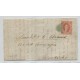 ARGENTINA 1864 GJ 19 CARTA PLIEGO COMPLETO CIRCULADO DE BUENOS AIRES A URUGUAY CON ESTAMPILLA RIVADAVIA DE 1ra TIRADA, HERMOSA CALIDAD U$ 150